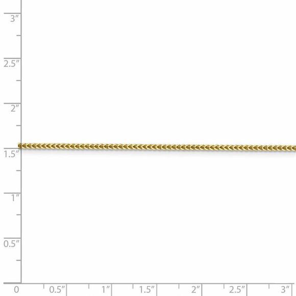 1.25mm 14k Yellow Gold Solid Franco Chain Necklace, 20 Inch - Picture 5 of 8